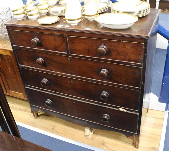 A Victorian mahogany chest of drawers W.108cm